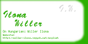 ilona willer business card